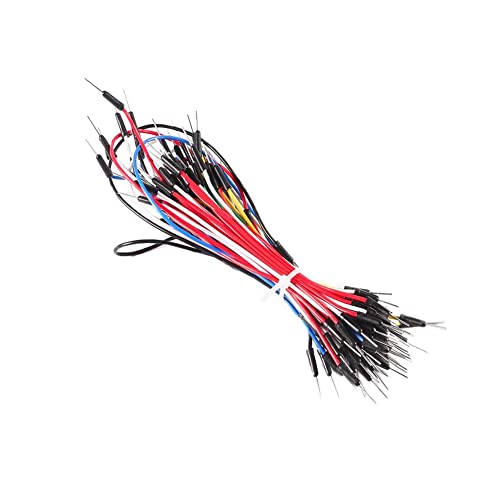 65Pcs Flexible Breadboard Jumper Cable Male to Male Compatible with Arduino Breadboard and Circuit Board