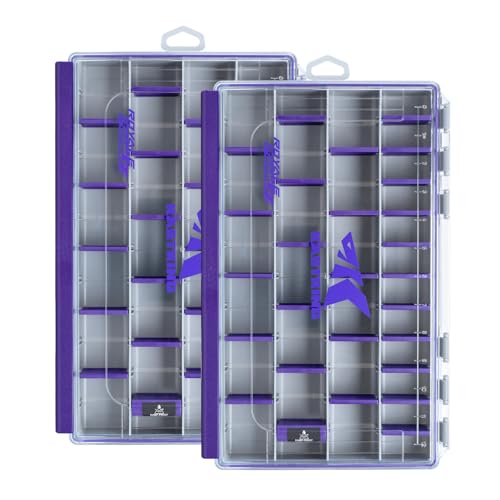 KastKing HyperSeal Waterproof Tackle Box, 3700 2 Packs, Purple - color: Purple, size: 3700(2 Pack)