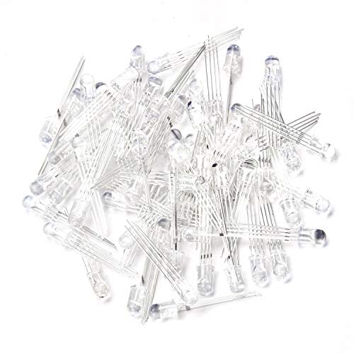 CHANZON 100 pcs 5mm RGB Multicolor LED Diode Lights Common Anode - color: N) Rgb (Common Anode), size: 5mm Round Top