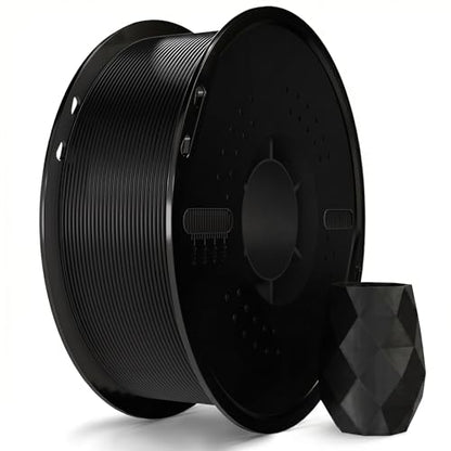 PLA+ Filament 1.75mm Black 1kg,Dimensional Accuracy +/- 0.02mm - color: Black