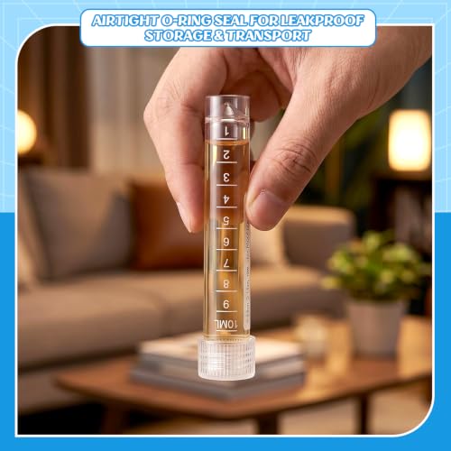 Twdrer 50 Pcs 10ml Plastic Graduated Vials - size: 10ml