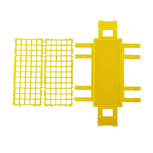 3 Packs Plastic Test Tube Rack, 60 Holes Lab Test Tube Rack Holder for 16mm Test Tubes, Yellow, Detachable (Yellow60)