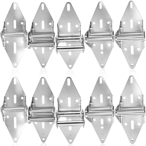 10 Packs Garage Door Hinges #1#2#3#4#5 with Galvanized Finish Heavy Duty Steel Suitable Residential/Light Commercial Garage Replacement Roller Tune Bracket