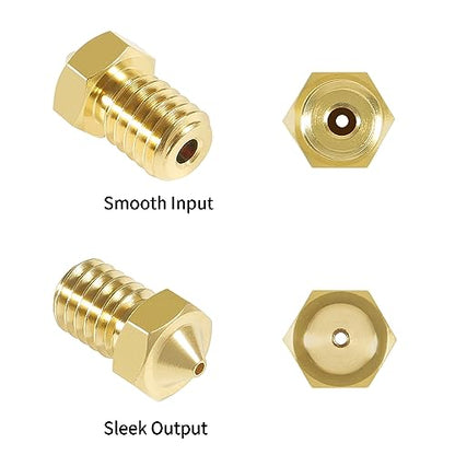 Aokin 8 Pcs 0.5mm Extruder Nozzles 3D Printer Brass Nozzles for E3D V5 V6 1.75mm Filament 3D Printer - color: 0.5mm