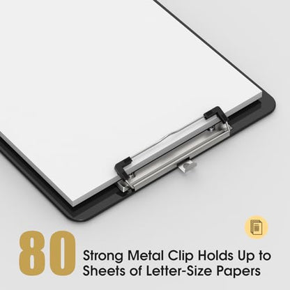 Plastic Clipboards, Black 8.5x11 Clip Board - color: Black