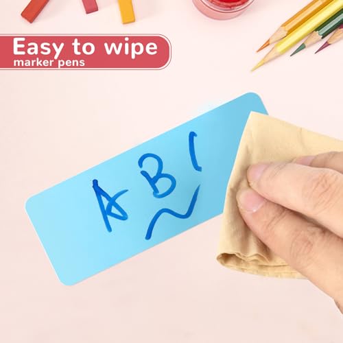 72 Pcs Dry Erase Magnetic Labels, 3.2" x 1.2" 8 Colors - color: Rainbow, size: 3.2 x 1.2 Inch