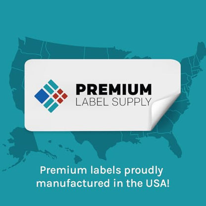 Premium Label Supply Waterproof Matte White Sticker Labels – 2" x 1" – Laser Printers Only – (40 Labels/Sheet), 100 Sheets - 4,000 Total Adhesive Labels - size: 4000 Labels