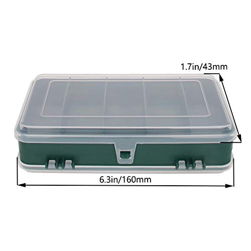 Utoolmart Tool Box,PP Compartment Storage Box,Organizer and Storage for Tools,Parts,Toys, Art,Translucent 6.3 x 1.7 inches 2 Pcs - size: G160 2pcs