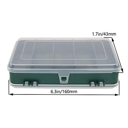 Utoolmart Tool Box,PP Compartment Storage Box,Organizer and Storage for Tools,Parts,Toys, Art,Translucent 6.3 x 1.7 inches 2 Pcs - size: G160 2pcs