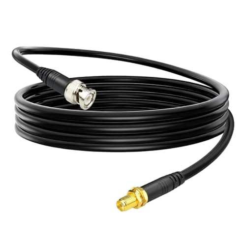 Upgraded RG58 BNC Male to SMA Female Coaxial Cable 16.4ft SMA to BNC Extension Cable Low Loss 50 ohm for Radio Antenna, Oscilloscope, Ham Radio - size: SMA Male to BNC Female Cable 49.3ft