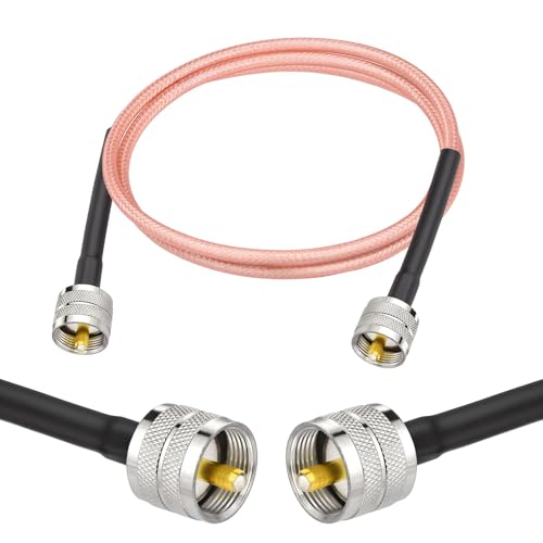 Superbat CB Antenna Cable 3ft RG142 UHF PL259 to PL 259 Coax Cable - size: 3ft