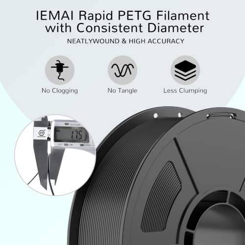 IEMAI High Speed PETG 3D Printer Filament 1.75mm, 600mm/s, 1kg, Brown - color: Brown