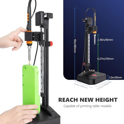Vertical Heat Set Insert Tool with 90W Soldering Iron for 3D Printing - color: Nutopress Pro