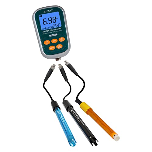 Apera Instruments WS200 Fluoride/pH/Conductivity 7-in-1 Portable Meter Kit