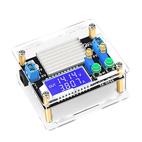 DROK Boost Buck Converter, DC 5.5-30V to 0.5-30V 5V 12V 24V Output Adjustable Power Supply Regulator Module, 4A 35W High Power Voltage Step Up Down Converter Board with Case LCD Display - size: Buck Boost 5.5-30V to 0.5-30V 4A