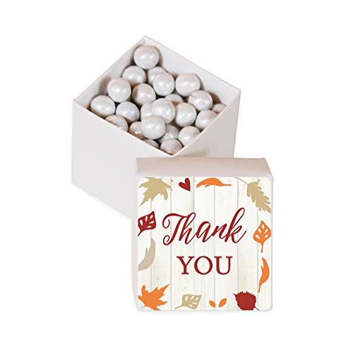 Andaz Press Fallin' in Love Autumn Fall Leaves Wedding Party Collection, Favor Box DIY Party Favors Kit, Thank You, 20-Pack