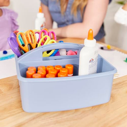 ECR4Kids 3-Compartment Small Storage Caddy Organizer, 6-Pack, Earthtone - color: Earthtone