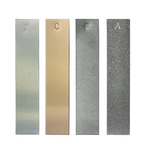 Metal Electrodes Strips 4 Piece Set, Copper,Zinc,Iron & Aluminum Marked with the Symbol for Electrochemical Experiments - size: Copper/Zinc/Iron/Aluminum