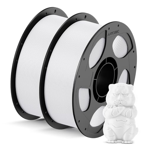 ANYCUBIC 3D Printer Filament PLA Bundle 2KG, White - color: 2*1kg Pla Bright White
