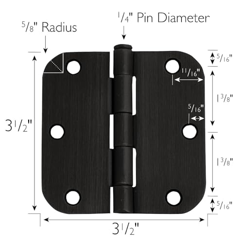 Design House Interior Door Hinge, 3.5", Oil Rubbed Bronze - color: Oil Rubbed Bronze
