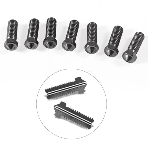 Aokin 5 Pcs 0.6mm 3D Printer Hardened Steel Nozzles for Volcano Nozzle with High Temperature Wear Resistant for Anycubic Vyper, Kobra Max, Kobra Plus, 1.75mm Filament 3D Printer - color: 0.6mm