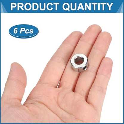 uxcell 6pcs Set Screw Collars 5/16" Bore, Zinc Plated Carbon Steel Shaft Collars, 5/8" OD, 5/16" Width Lock Axle Collar Clamp (Hollow Style, Lightweight) - size: 5/16" Borex5/8" ODx5/16" Width