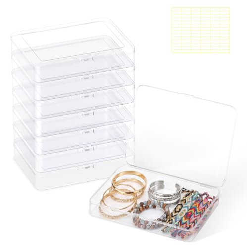8 Pack 4.92 x 3.94 x 1.02 inch Clear Plastic Storage Containers with Lids - color: 8 PCS, size: 12.5 x 10 x 2.6 inch
