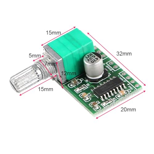 Gebildet Mini 3W+3W DC 5V Audio Amplifier Handy Digital Power Amp Module Board Dual-Channel PAM8403 Stereo Amplifiers with Potentiometer for DIY Portable - style: PAM8403