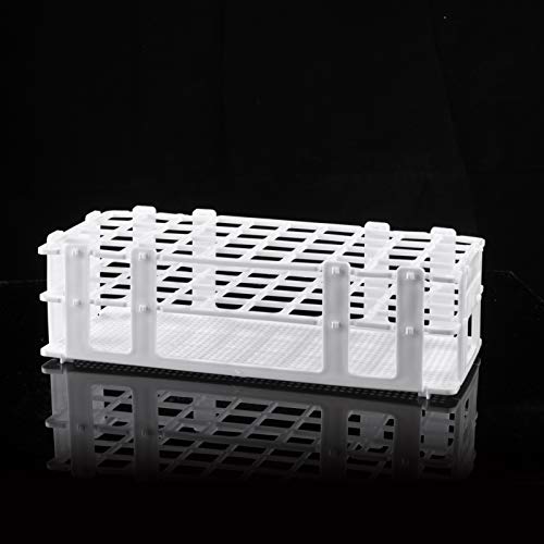 Plastic Lab Tube Rack Storage Stand Holder Detachable for 20mm ID, 40 Holes