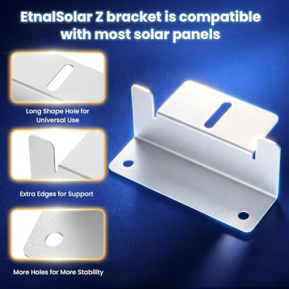 4Pcs Z Brackets Solar Panel Mounting Kit - size: 4 pcs-Z Brackets