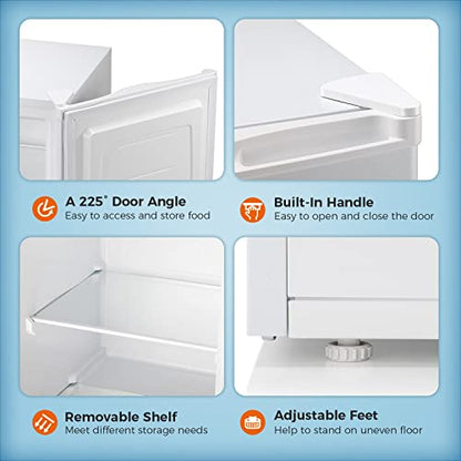 Kismile Upright Freezer, 3.0 Cu.ft Small Mini Freezer, White - color: White, size: 3.0 Cu.ft