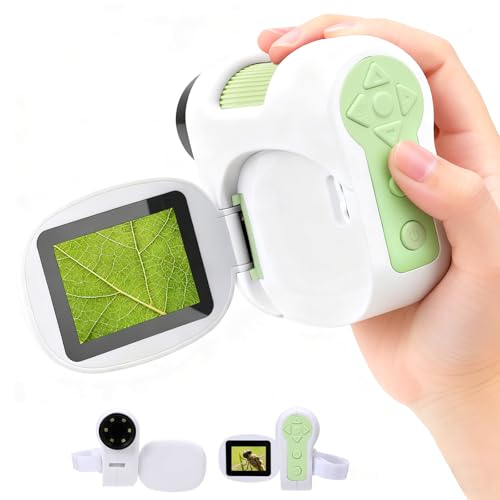 1600X Microscope for Kids 6+,Digital Microscope with 2Inch IPS Screen,Portable Kids Microscope for Outdoor STEM Science Experiments, for Girls Boys Child