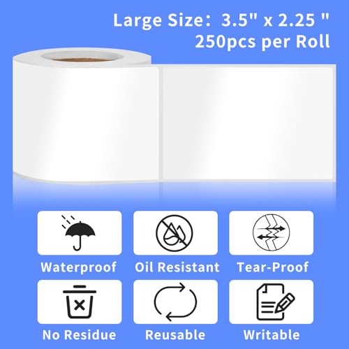 250pcs 3.5 x 2.25 Inch Blank Name Tag Stickers Removable Freezer Labels
