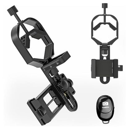 3-Axis Spotting Scope Phone Adapter & Telescope Phone Mount, Universal Spotting Scopes Phone Mount for Astronomy Binoculars & Spotting Scope, Fits 30-57mm Eyepieces