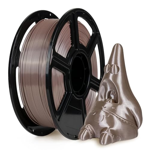 Flashforge 3D Printer Filament Silk PLA 1.75mm 1kg Spool-Dimensional Accuracy +/- 0.02mm (Coffee) - color: Coffee