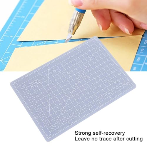 A5 Translucent Cutting Board – Self-Healing Craft Mat for Quilting, Rubber Stamp & Model Making, Non-Slip Non-Reflective Surface(S) - size: 8.7"L x 5.9"W