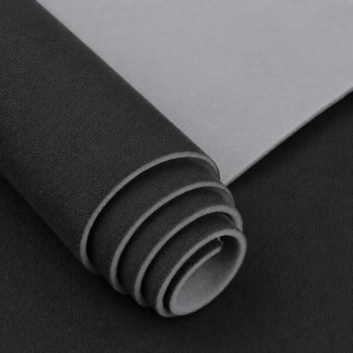 Black Headliner Fabric Ultra-Fine Velvet - 96" L × 60" W Auto Head Liners, Fabric Tube Packaging with Foam Backing for Cars, Trucks, SUVs, RVs, Boats - Home Repair/DIY Headliner Material - color: Charcoal Black, size: 96"L×60"W