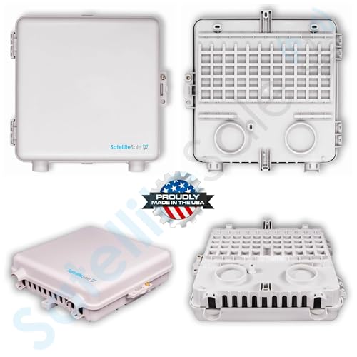 SatelliteSale Weatherproof Junction Box Heavy Duty Enclosure 12x12x3 Inches UV-Rated Thermoplastic Alloy Made in USA - size: 12"×12"×3"