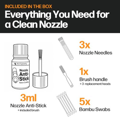 Slice Engineering 3D Printer Nozzle Cleaning Kit with Anti Stick Coating