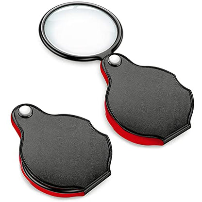 Mini Pocket Magnifier Glass Seniors Reading Small Folding Magnifying - size: 5X