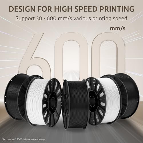 ELEGOO Rapid PETG 3D Printer Filament 1.75mm White 3KG Large Spool - color: 1 Big Spool White 3kg