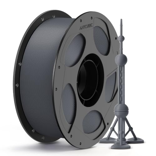 ANYCUBIC PLA Plus (PLA+) 3D Printer Filament 1.75mm, High Toughness 3D Printing Filament, Dimensional Accuracy +/- 0.02mm, Print with Most FDM 3D Printers, 1KG Reusable Spool, Texture Gray - color: 1kg Pla+ Texture Grey