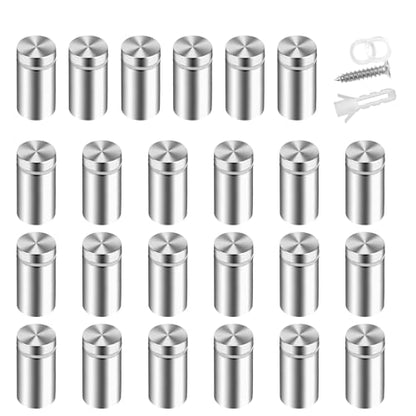 Standoff Screws for Acrylic & Signs - 0.5x1 in 24pcs Metal Mounts - size: 0.5x1 in (24 Pcs)