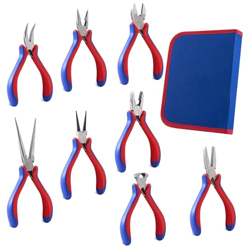 8 Pcs Needle Nose Pliers Set, High Hardness Carbon Steel