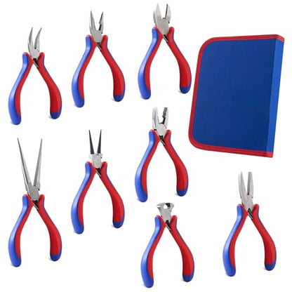 8 Pcs Needle Nose Pliers Set, High Hardness Carbon Steel
