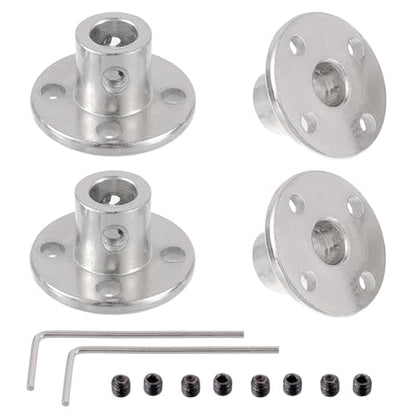 6mm Rigid Flange Coupling Connector, Rigid Guide Model Coupler Accessory, Rigid Shaft Axis Fittings with Electroplated and High Hardness Heat Treated for DIY RC Model Motors(4Pcs) - style: 6mm