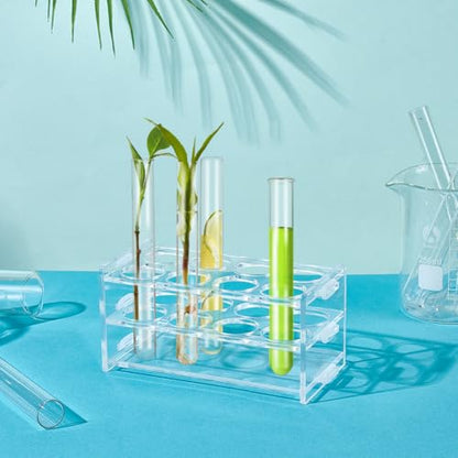UNICRAFTALE 2 Sets 8-Hole Acrylic Test Tube Holder Rack 15x7x7cm - size: 15x7x7cm