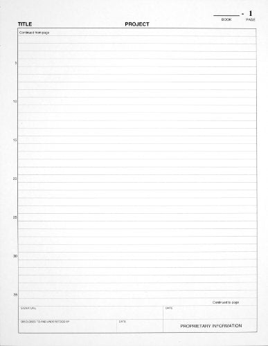 BookFactory Red Lab Notebook, Ruled, Hardbound, 96 Pages - color: Red Imitation Leather, size: 8" x 10" - 96 pg