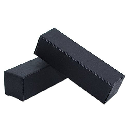 50 Pack Mini 0.78x0.78x3.34 inch Rectangle Black Boxes Kraft Paper DIY Lipstick Beauty Accessories Essence Oil Lipstick Bottle Packaging Gift Makeup Organzier Tube Storage