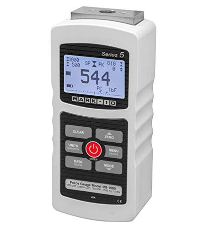 Mark-10 M5-2000 Series M5 Digital Force Gauge, 2000 lbF Capacity - size: 2,000 lbF / 10,000 N